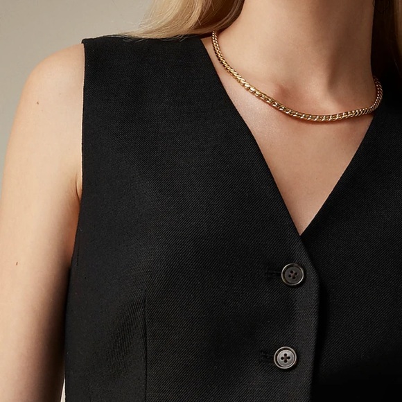 J.Crew black stretch linen vest. Size 2. NWT. - Picture 5 of 6